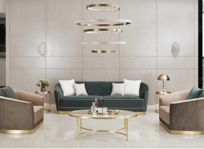 Classic Living room Sofa set Couch Seating group PolsterGroups Sofa
